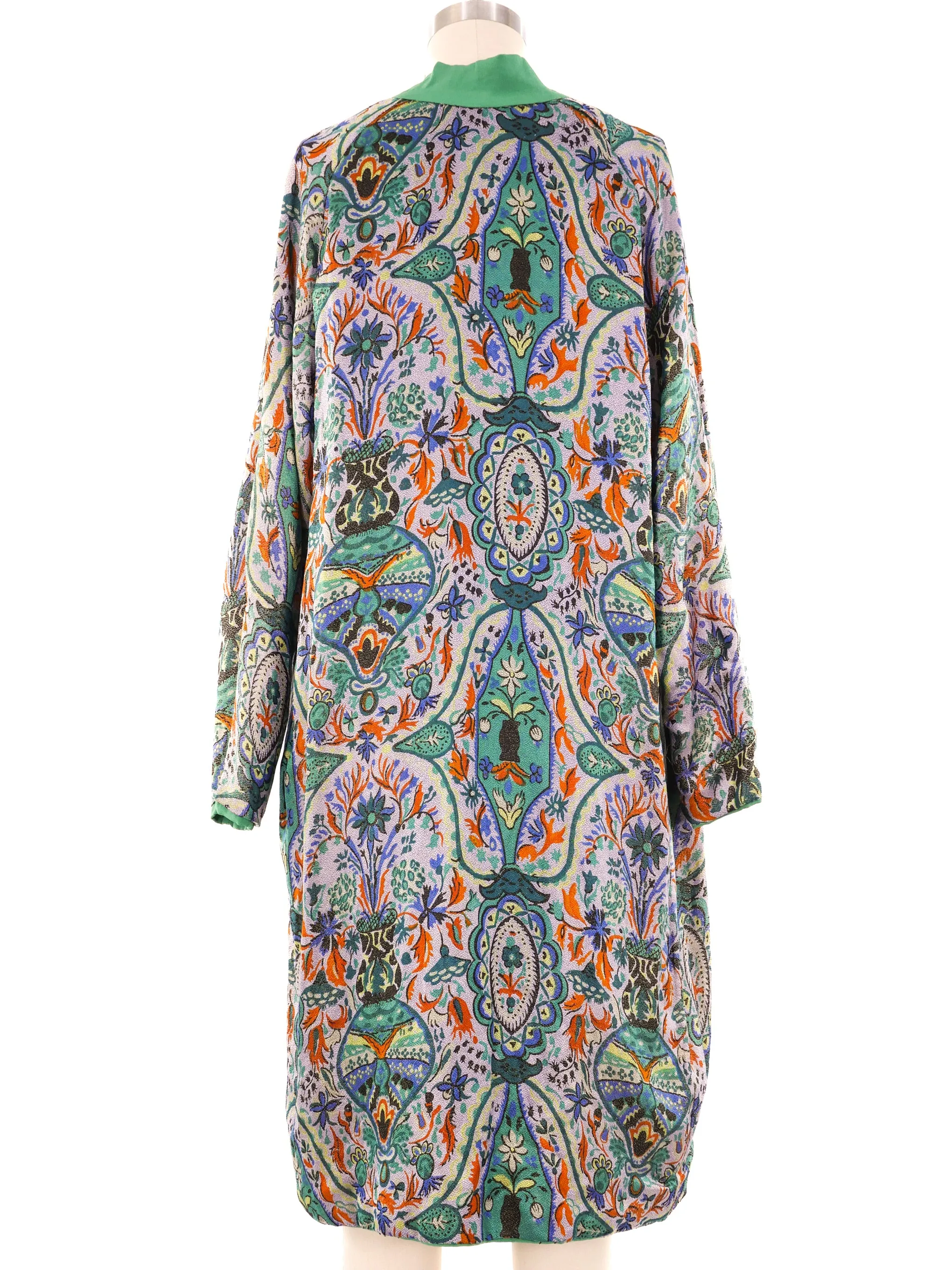 1920's Printed Lame Reversible Robe