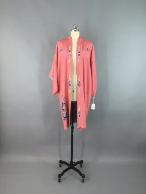 1920s Vintage Silk Robe / Reversible Embroidered Dragons