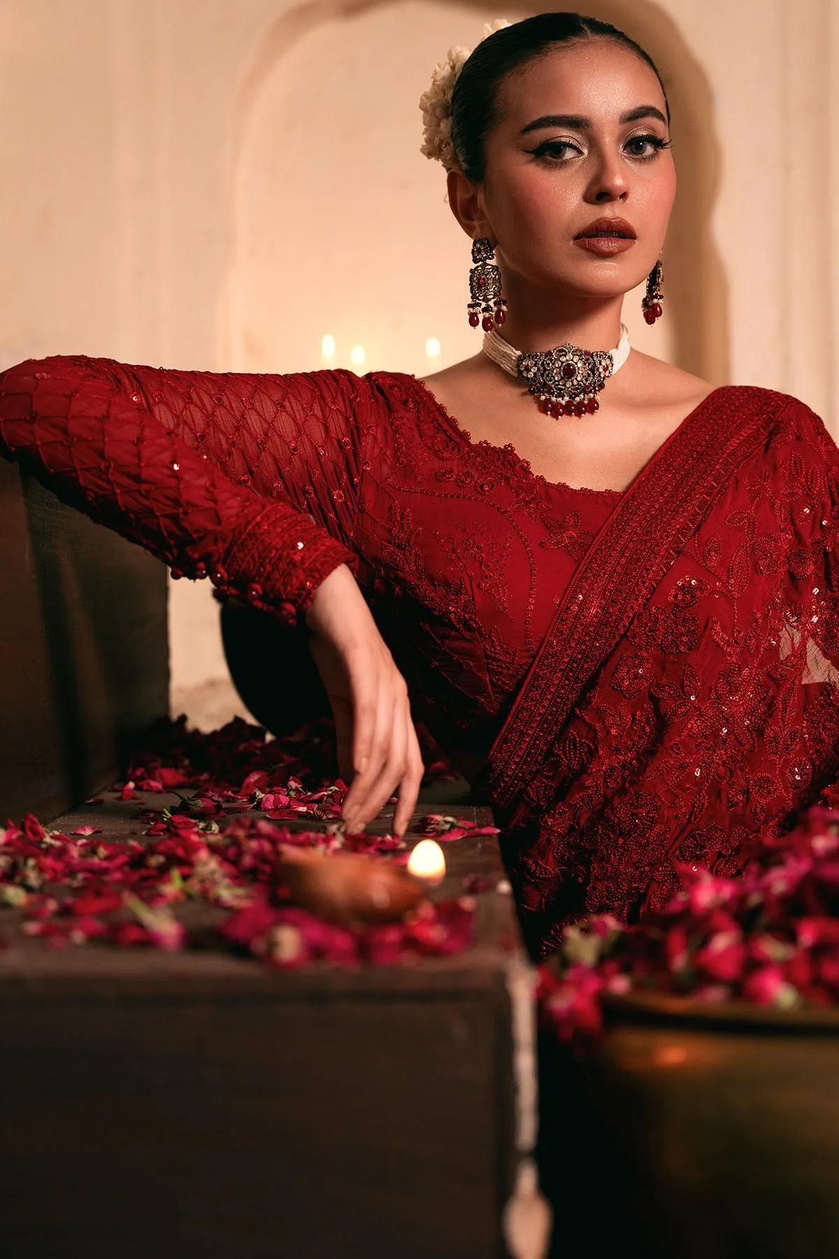 4825-SHAHJAHAN EMBROIDERED BEMBERG CHIFFON UNSTITCHED