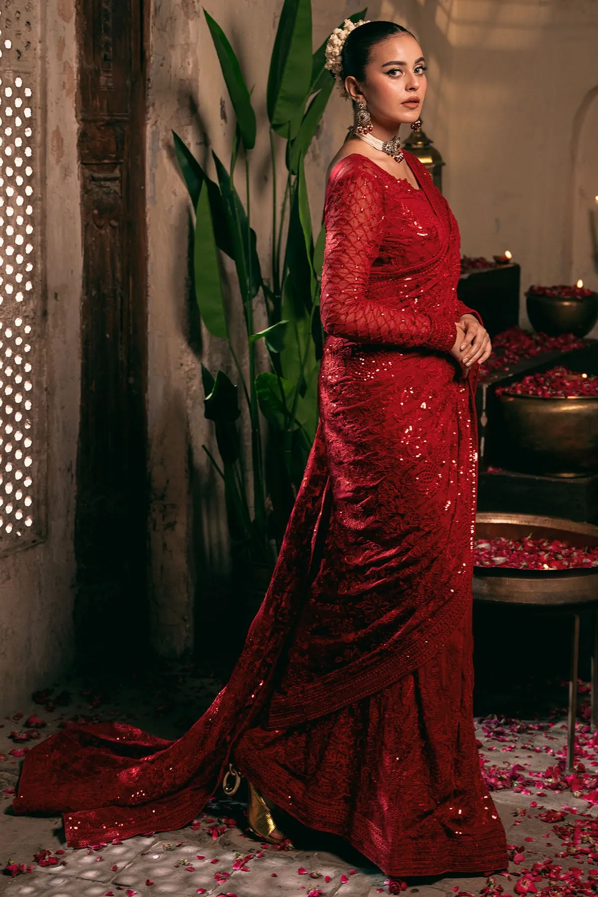 4825-SHAHJAHAN EMBROIDERED BEMBERG CHIFFON UNSTITCHED
