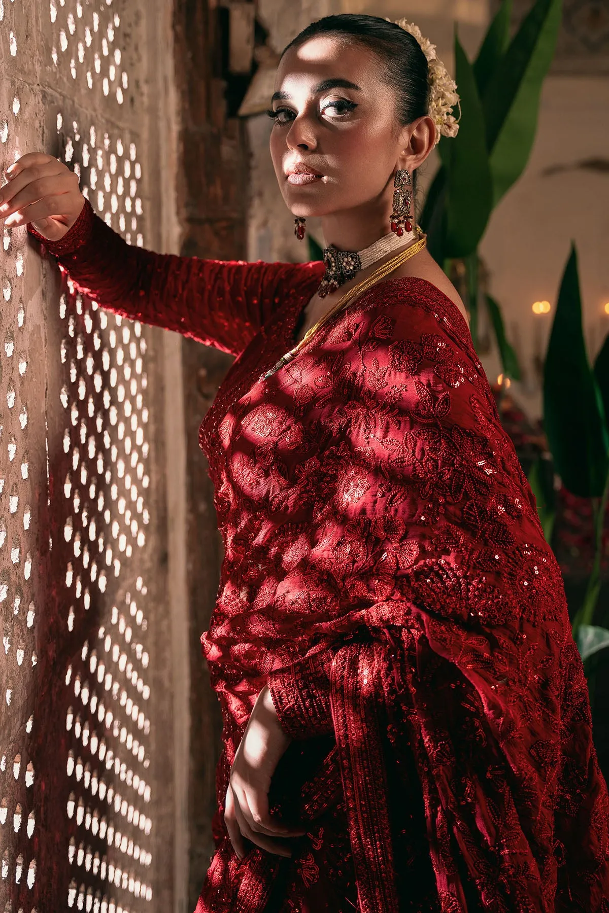 4825-SHAHJAHAN EMBROIDERED BEMBERG CHIFFON UNSTITCHED