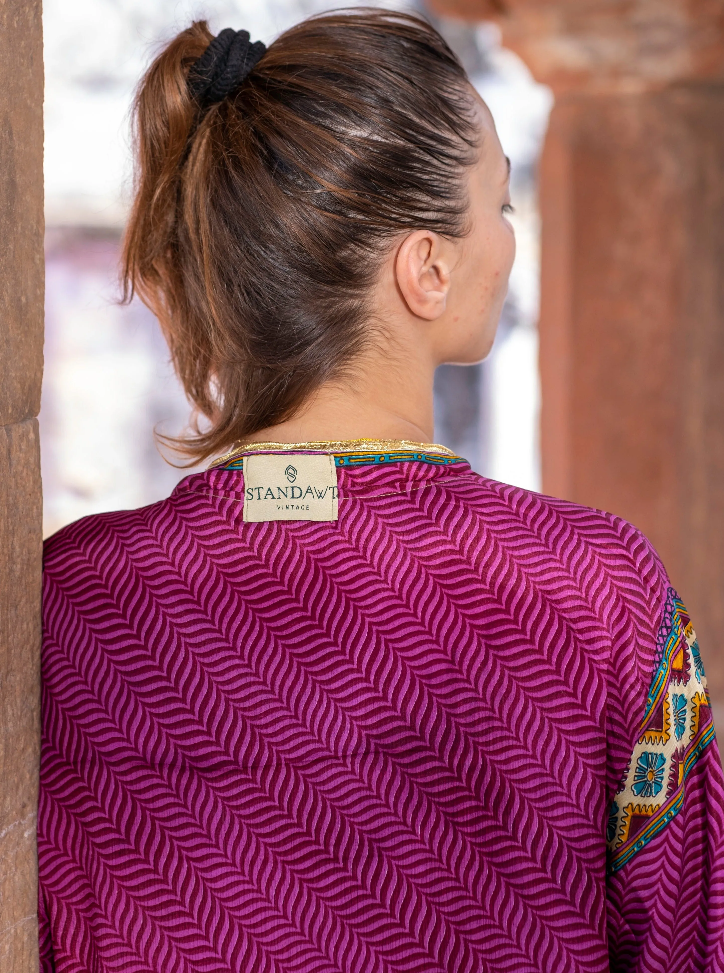 Amethyst Dream Reversible Saree Kimono