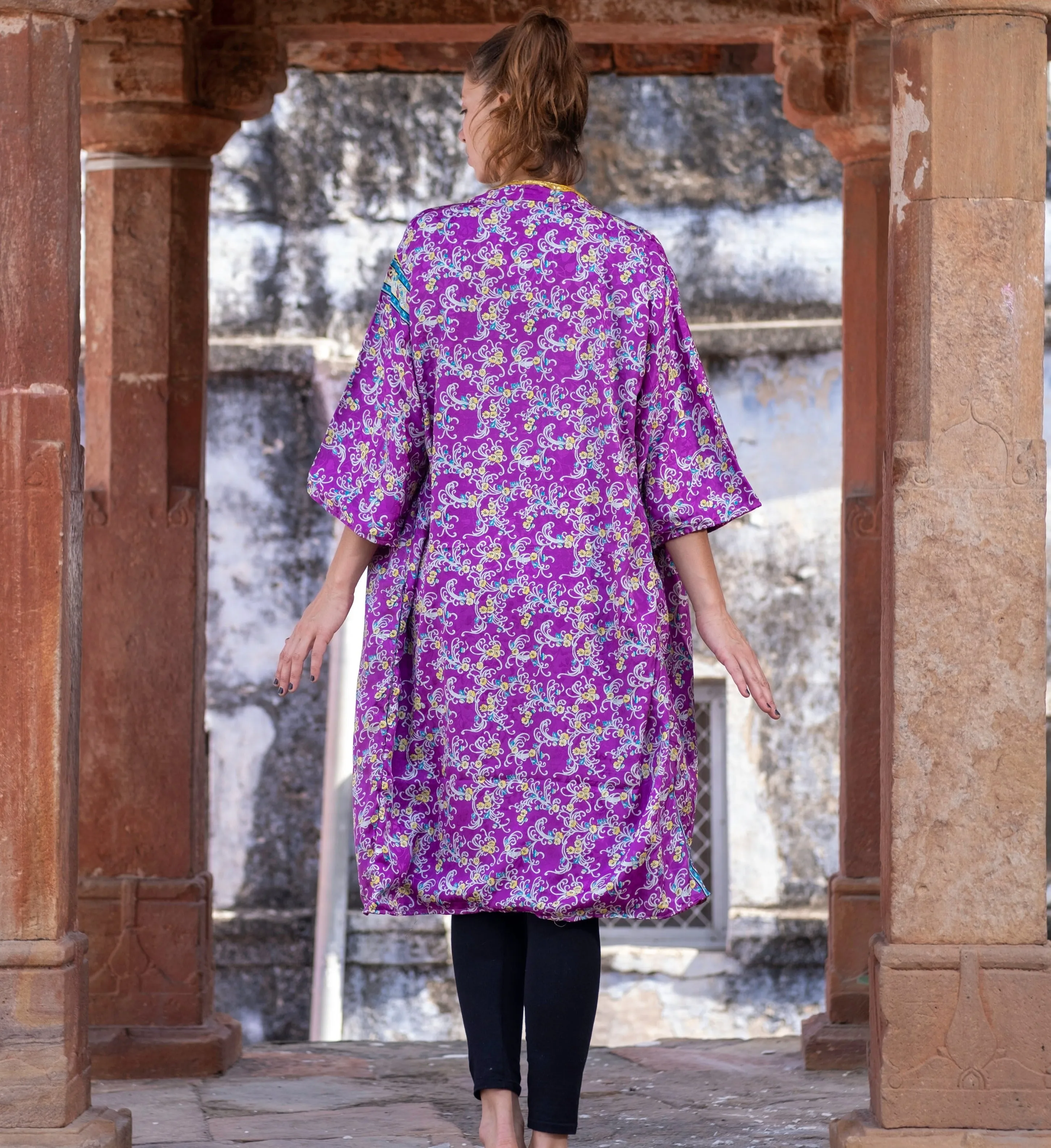Amethyst Dream Reversible Saree Kimono