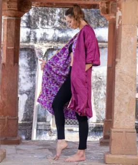 Amethyst Dream Reversible Saree Kimono