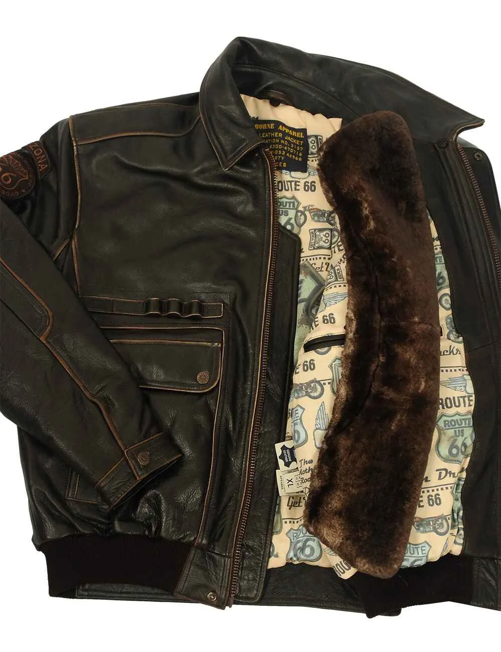 Arizona Route 66 Vintage Leather Jacket Art. 401