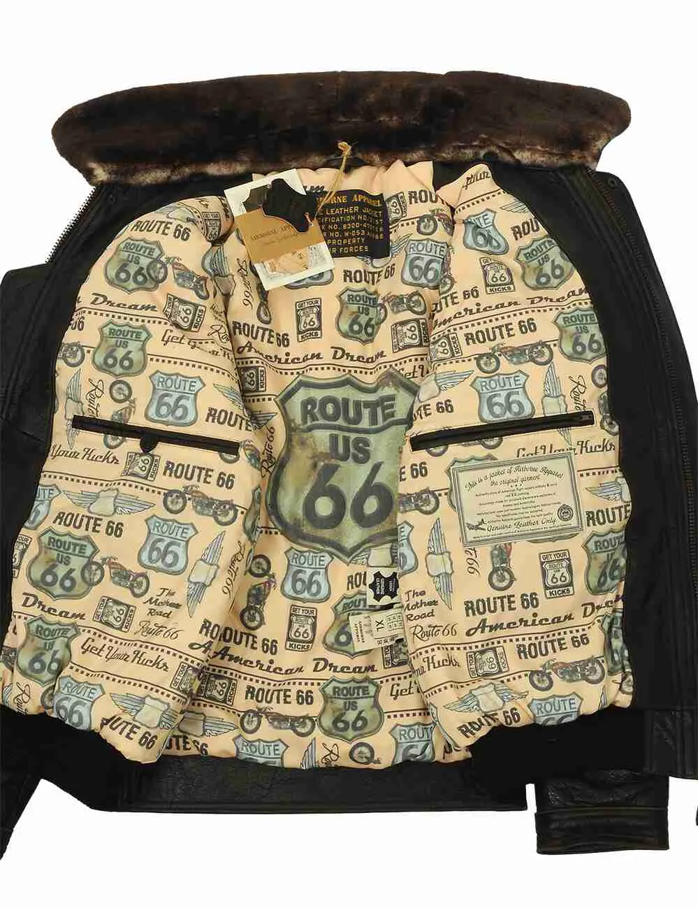 Arizona Route 66 Vintage Leather Jacket Art. 401
