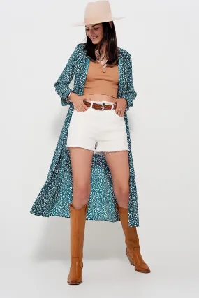 Baggy tomboy short in white denim