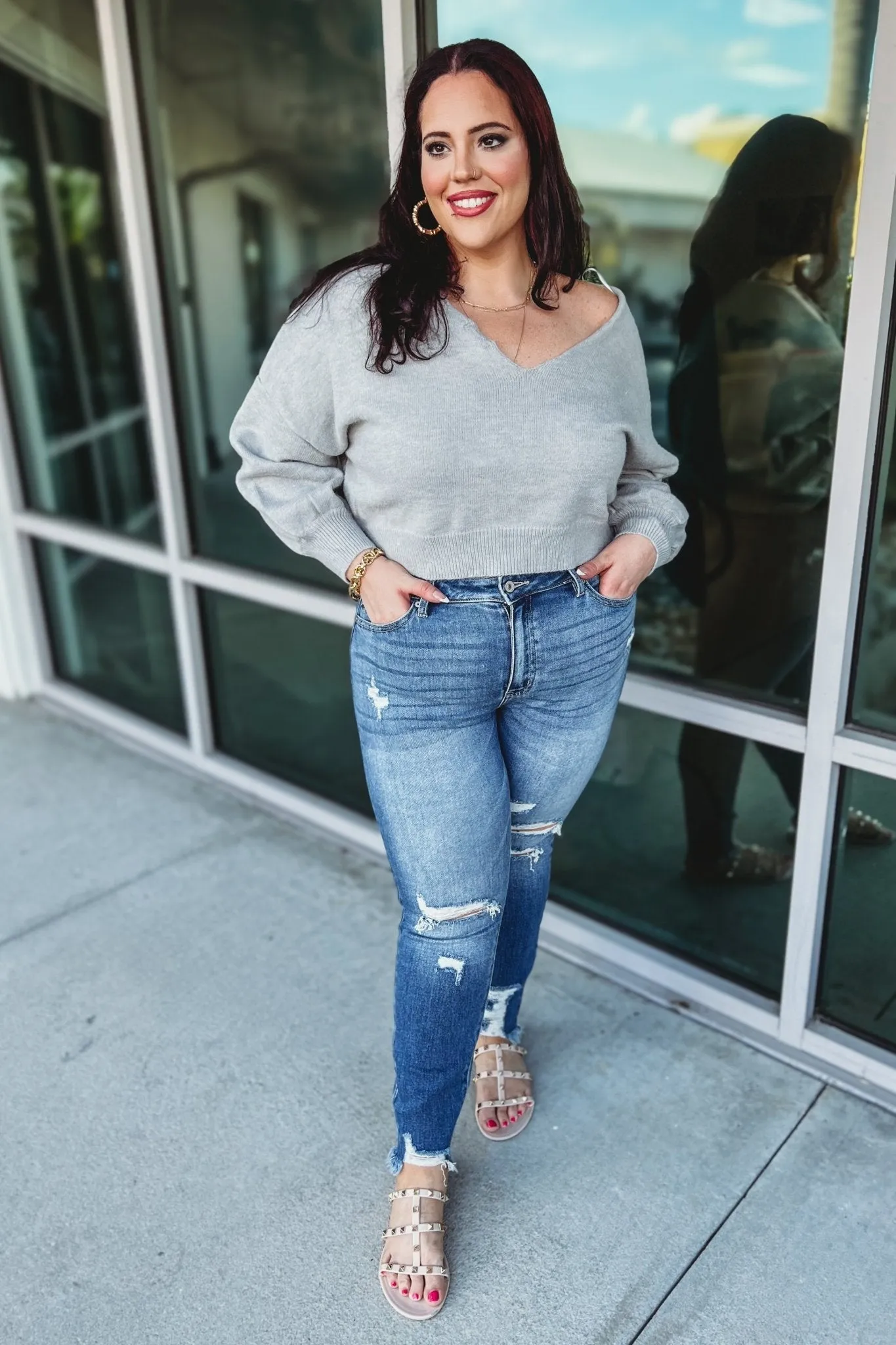 Be the Reason Reversible Crop Sweater 7 COLORS!