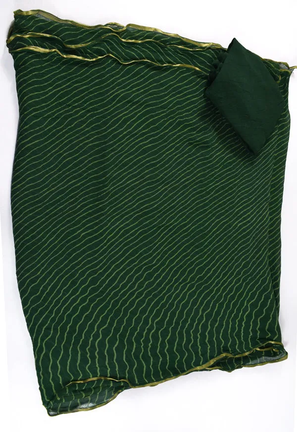 Beautiful pure chiffon sari leheriya