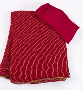 Beautiful pure chiffon sari leheriya