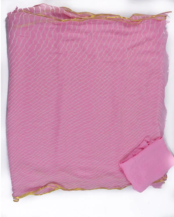 Beautiful pure chiffon sari leheriya