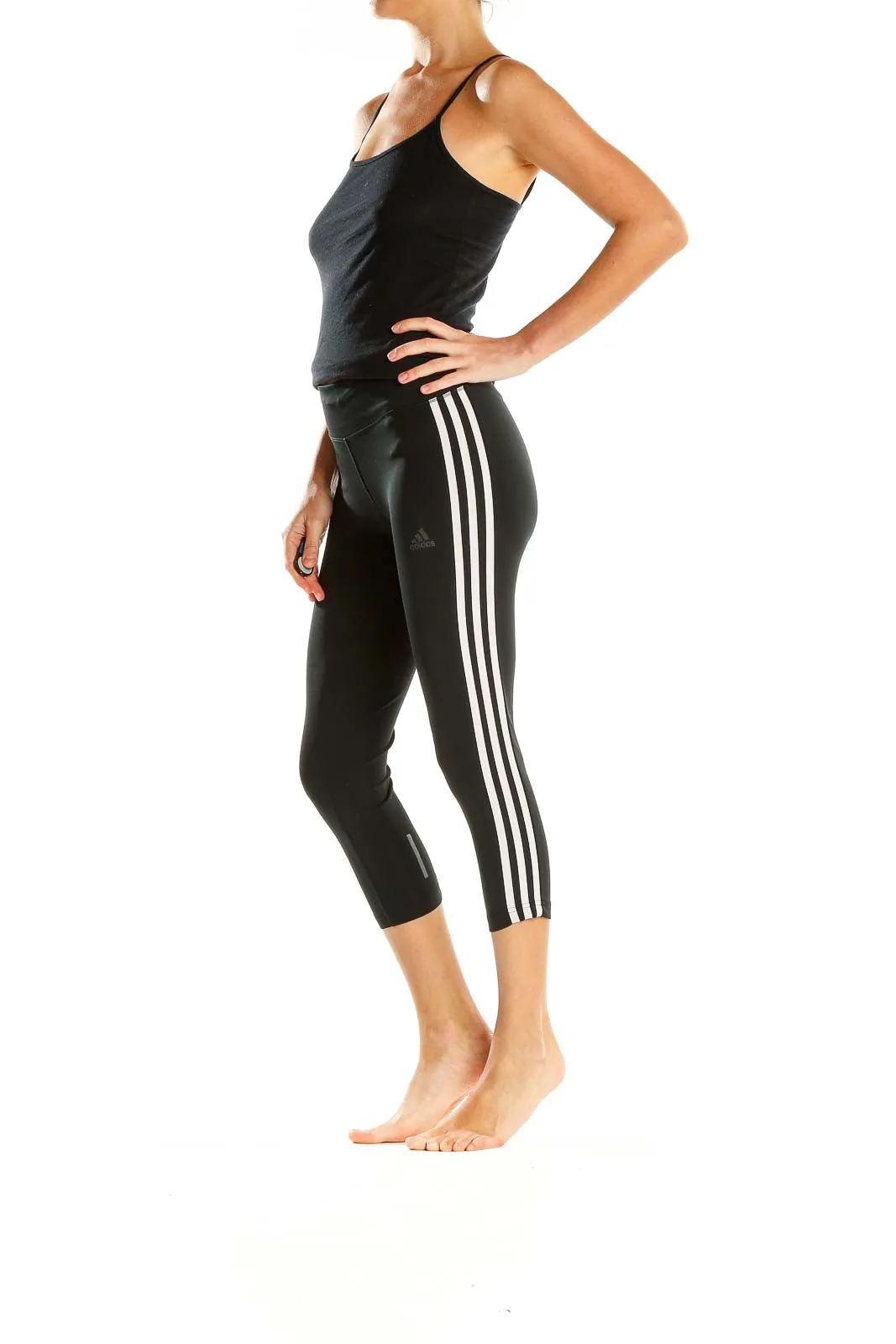 Black Cropped Athletic Leggings