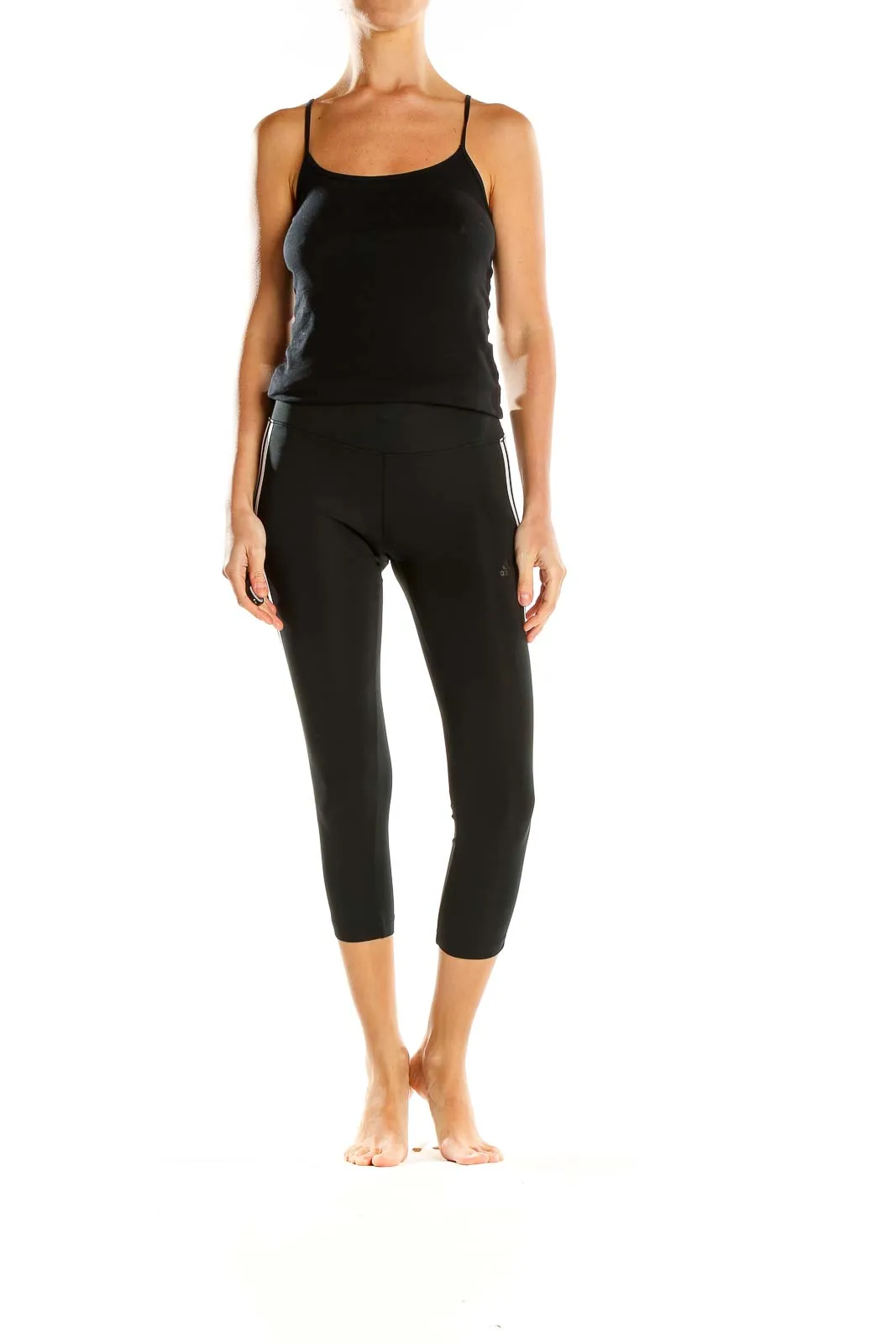 Black Cropped Athletic Leggings
