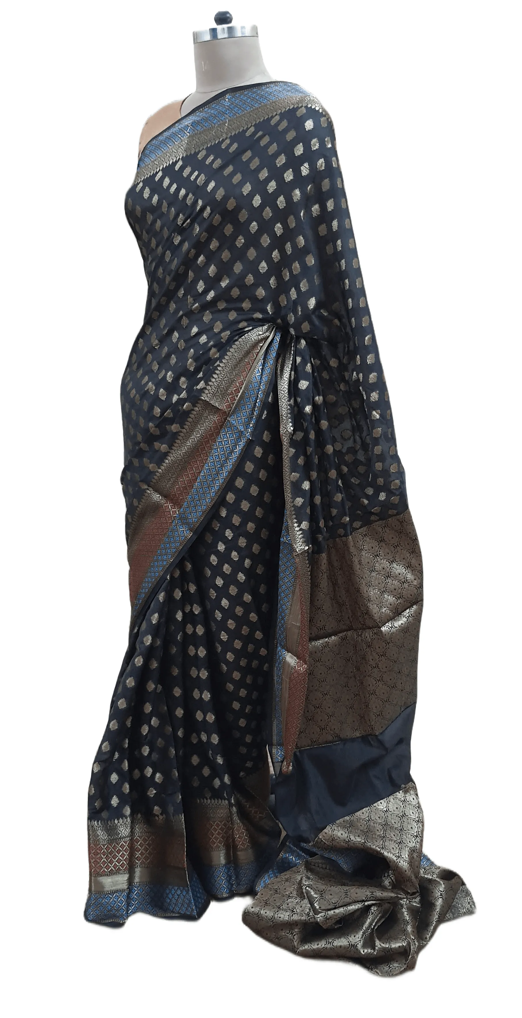 Black Summer Silk Banarasi Saree