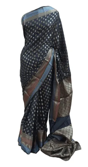 Black Summer Silk Banarasi Saree