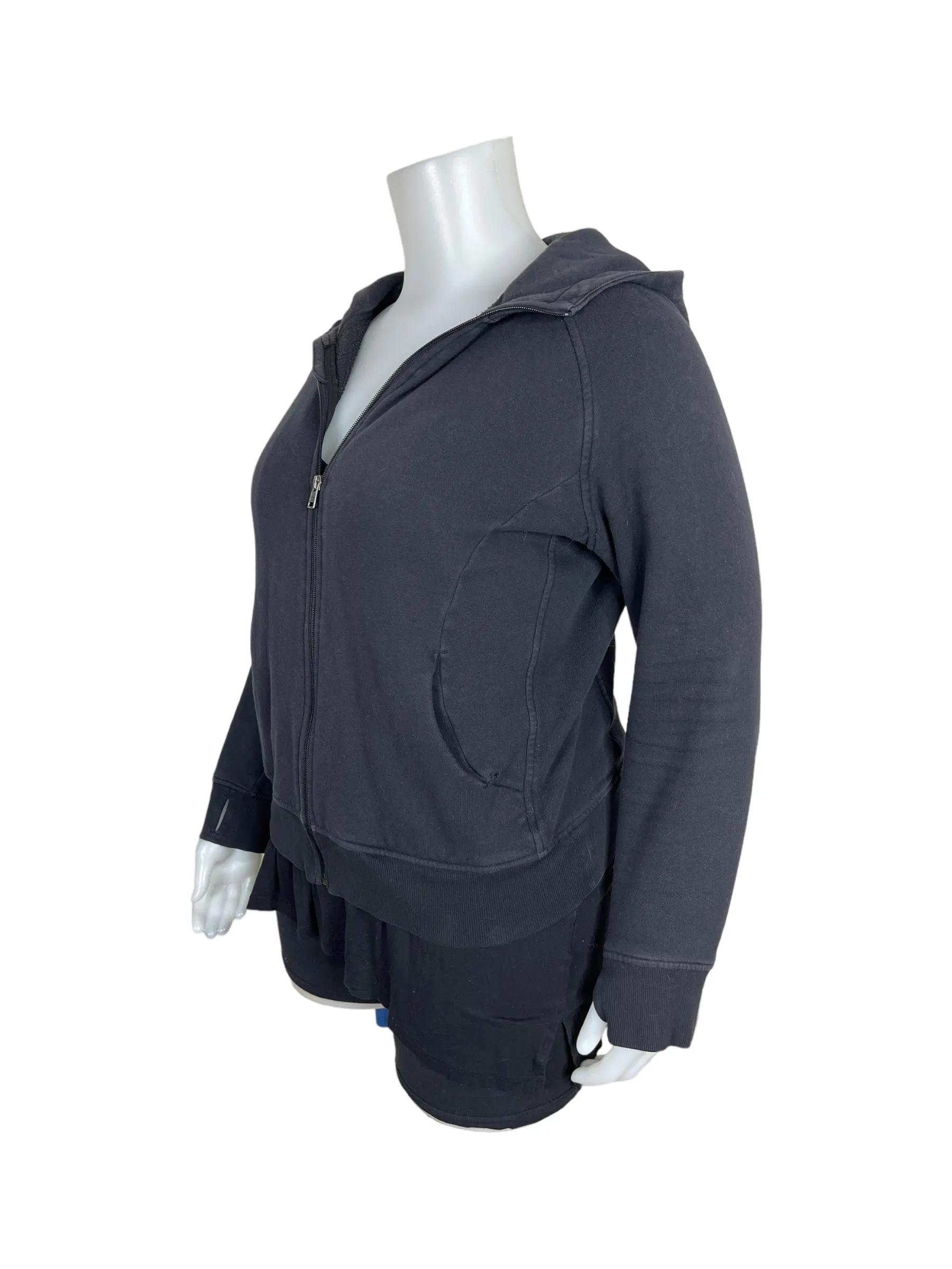 Black Zippered Hoodie