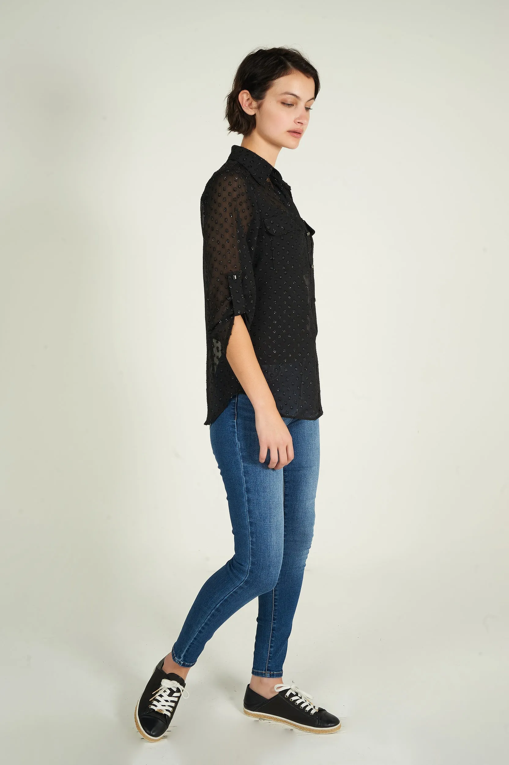 Blouse imprimée en chiffon - PINOT-HOL - (R-B10)