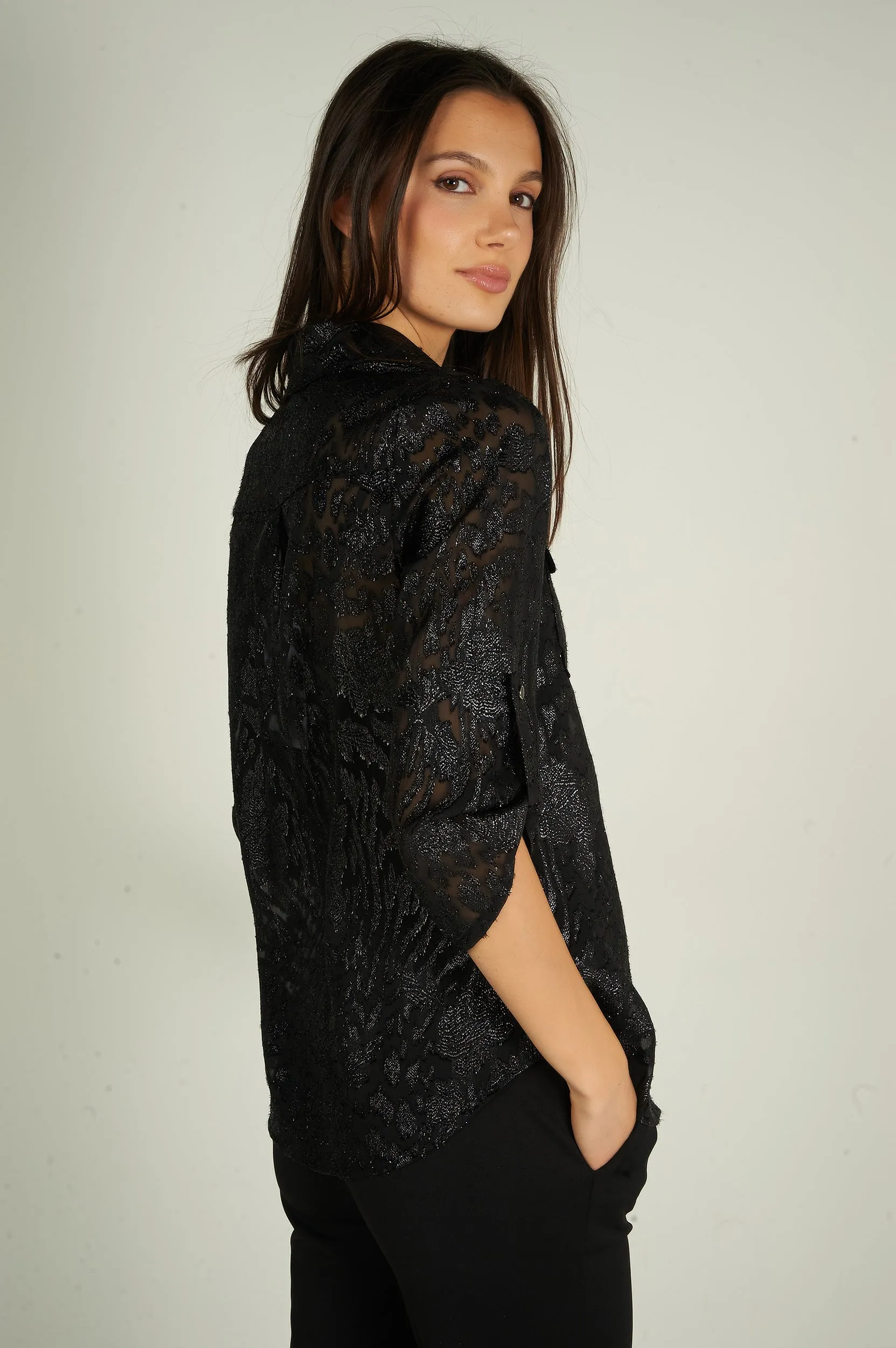 Blouse imprimée en chiffon - PINOT-HOL - (R-B10)