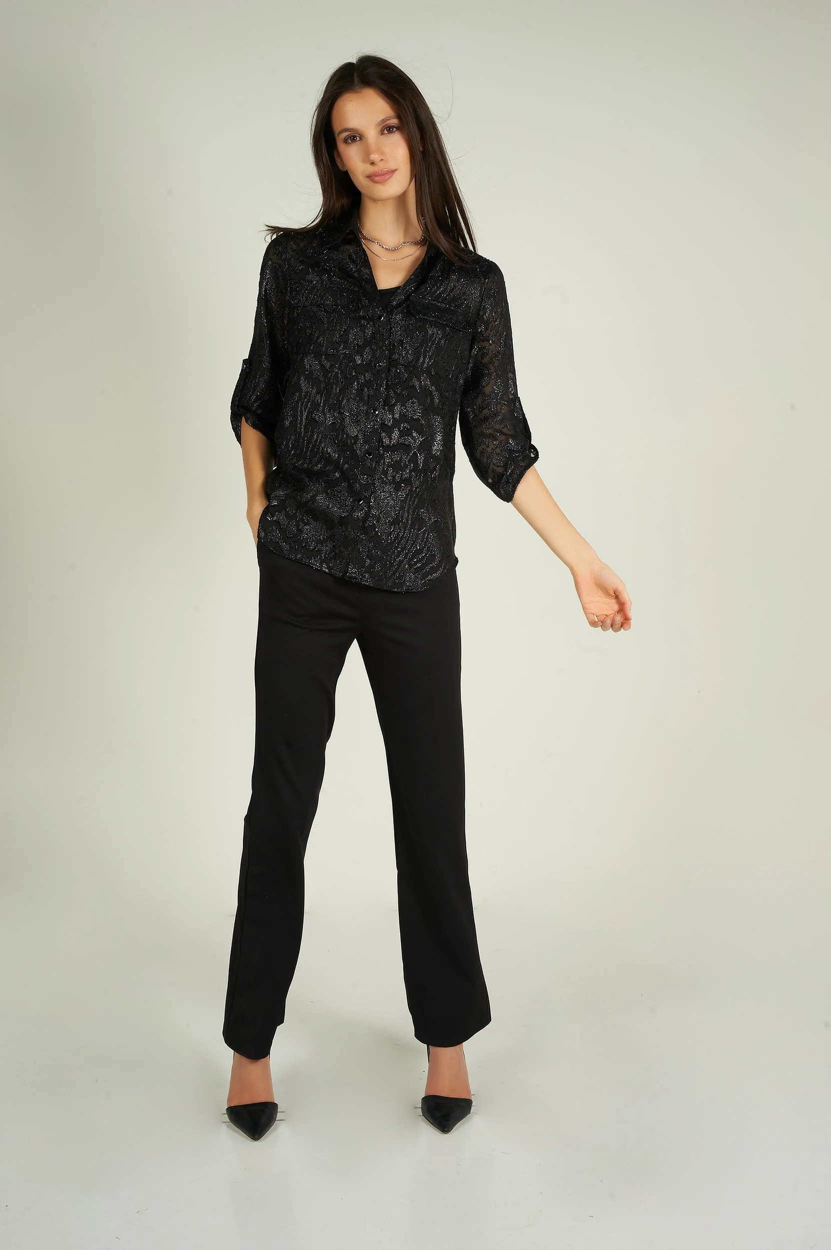 Blouse imprimée en chiffon - PINOT-HOL - (R-B10)