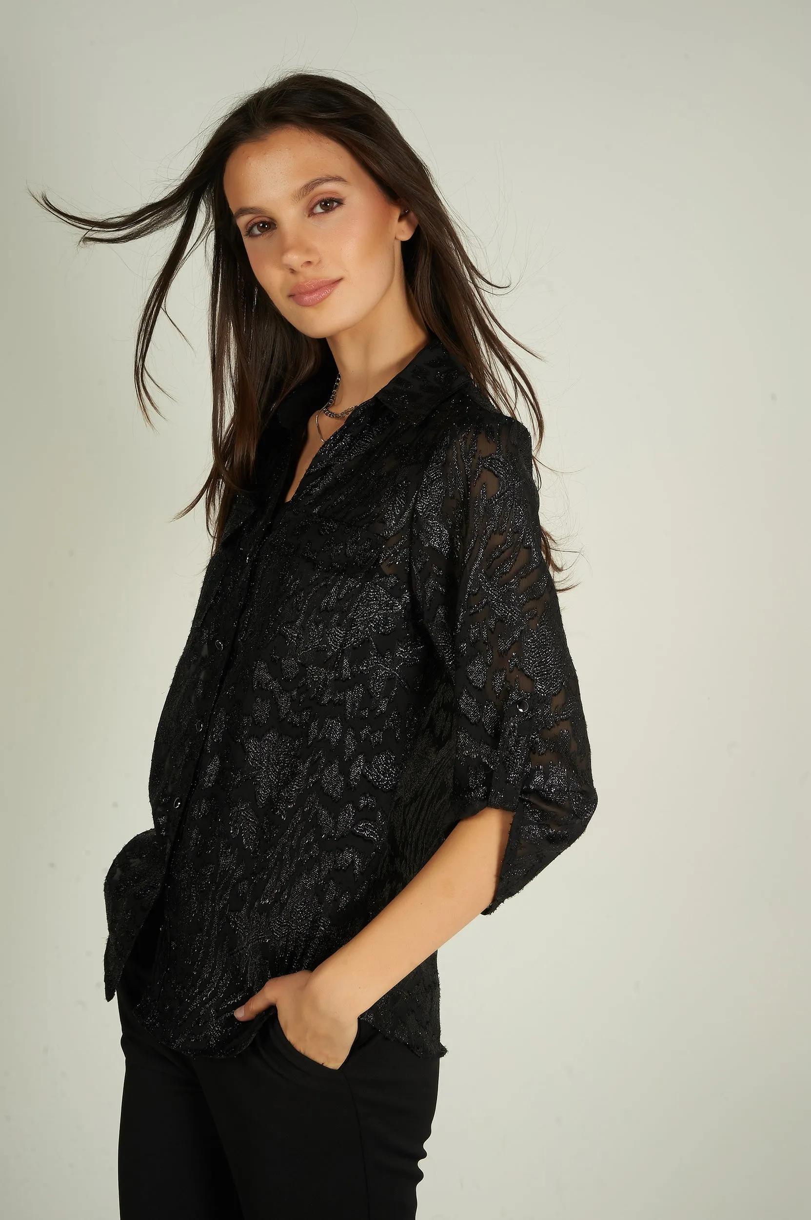 Blouse imprimée en chiffon - PINOT-HOL - (R-B10)