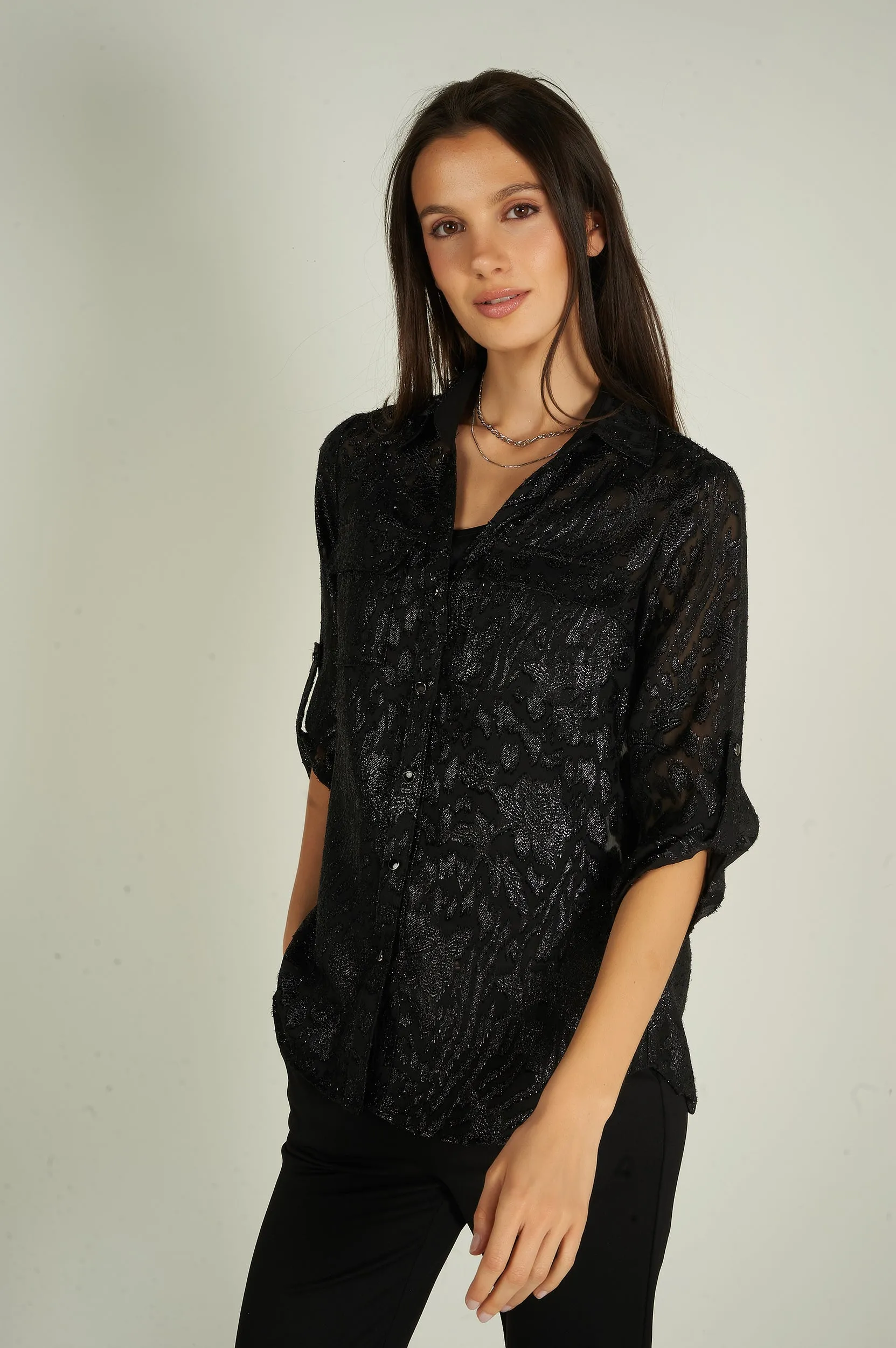 Blouse imprimée en chiffon - PINOT-HOL - (R-B10)