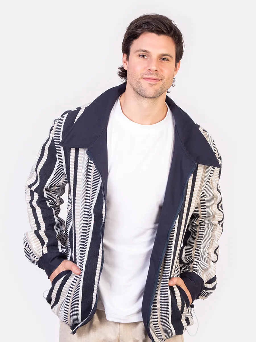 Blouson réversible - Jacquard ligné