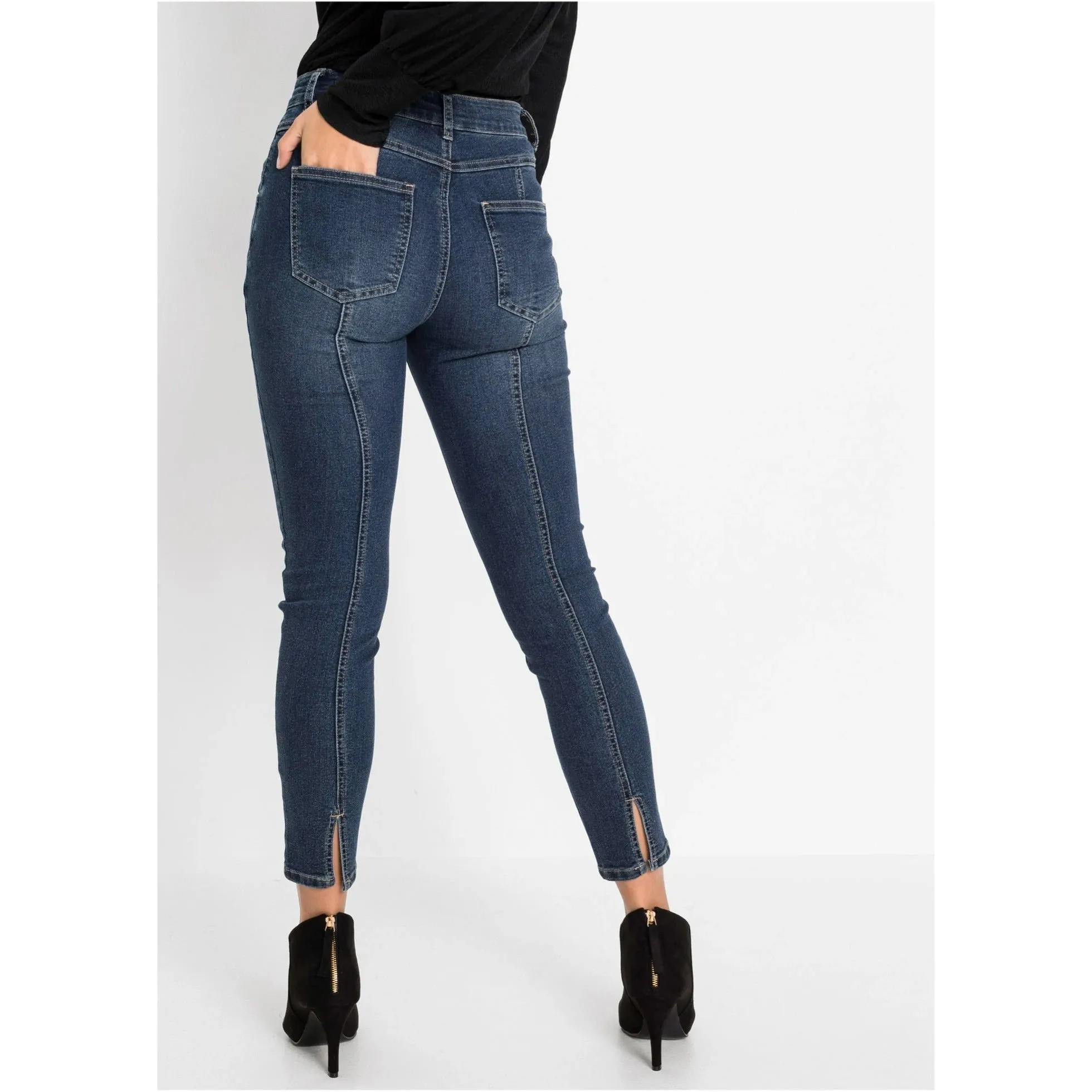 Bodyflirt Blue Stone Stretch Jeans with Slits