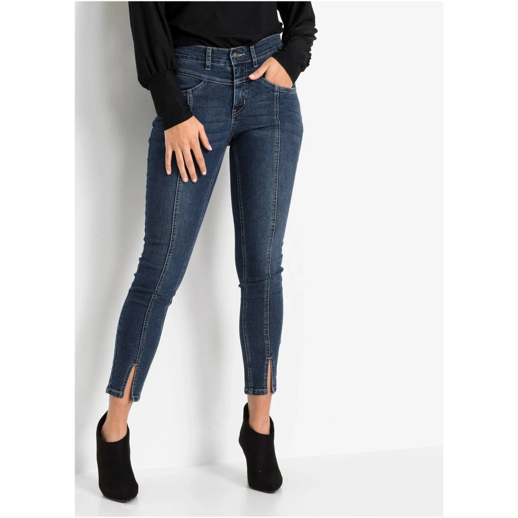 Bodyflirt Blue Stone Stretch Jeans with Slits