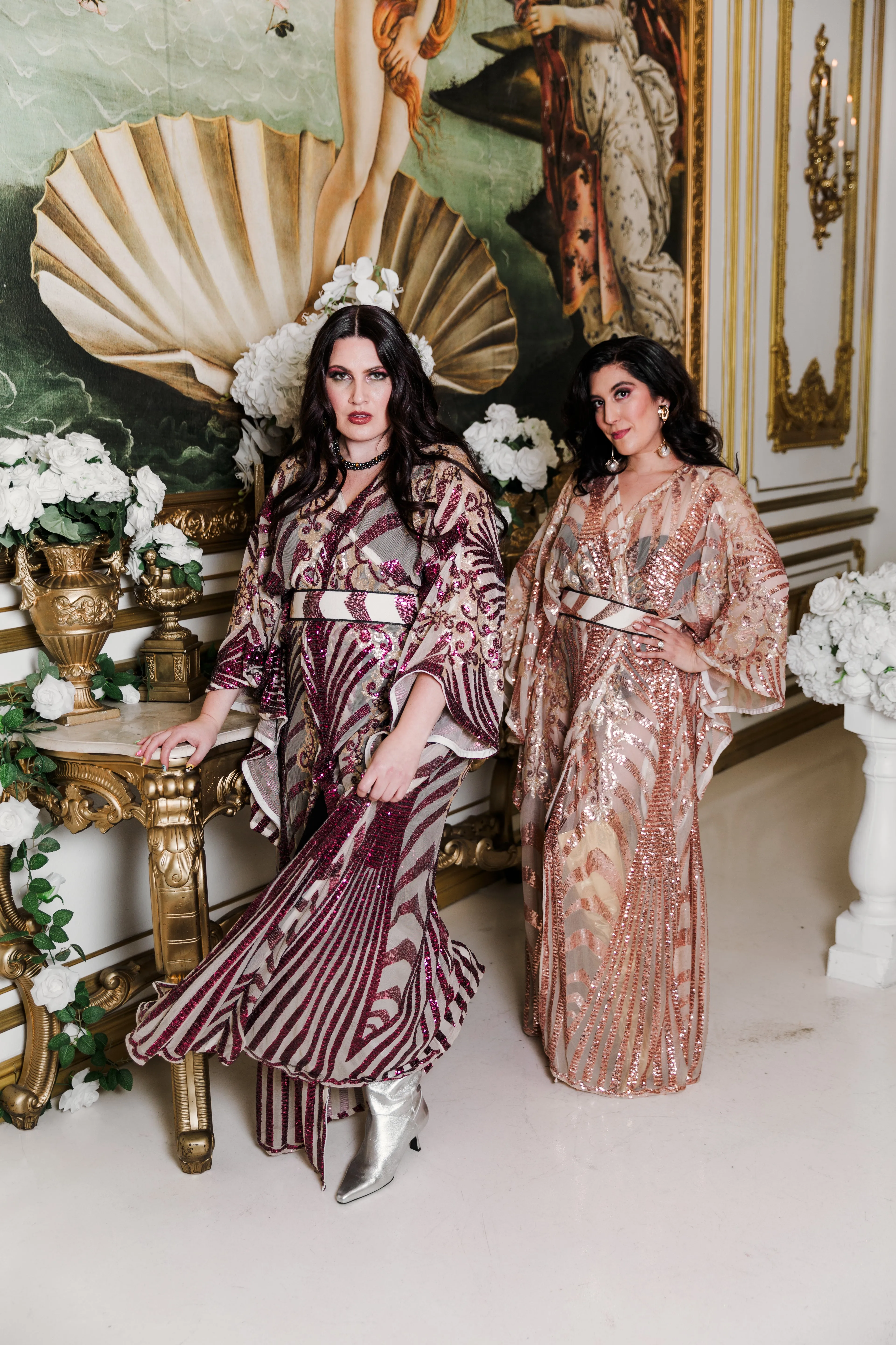 Bohémienne Kimono Robe “Aphrodite” (Garnet) Runway Edition