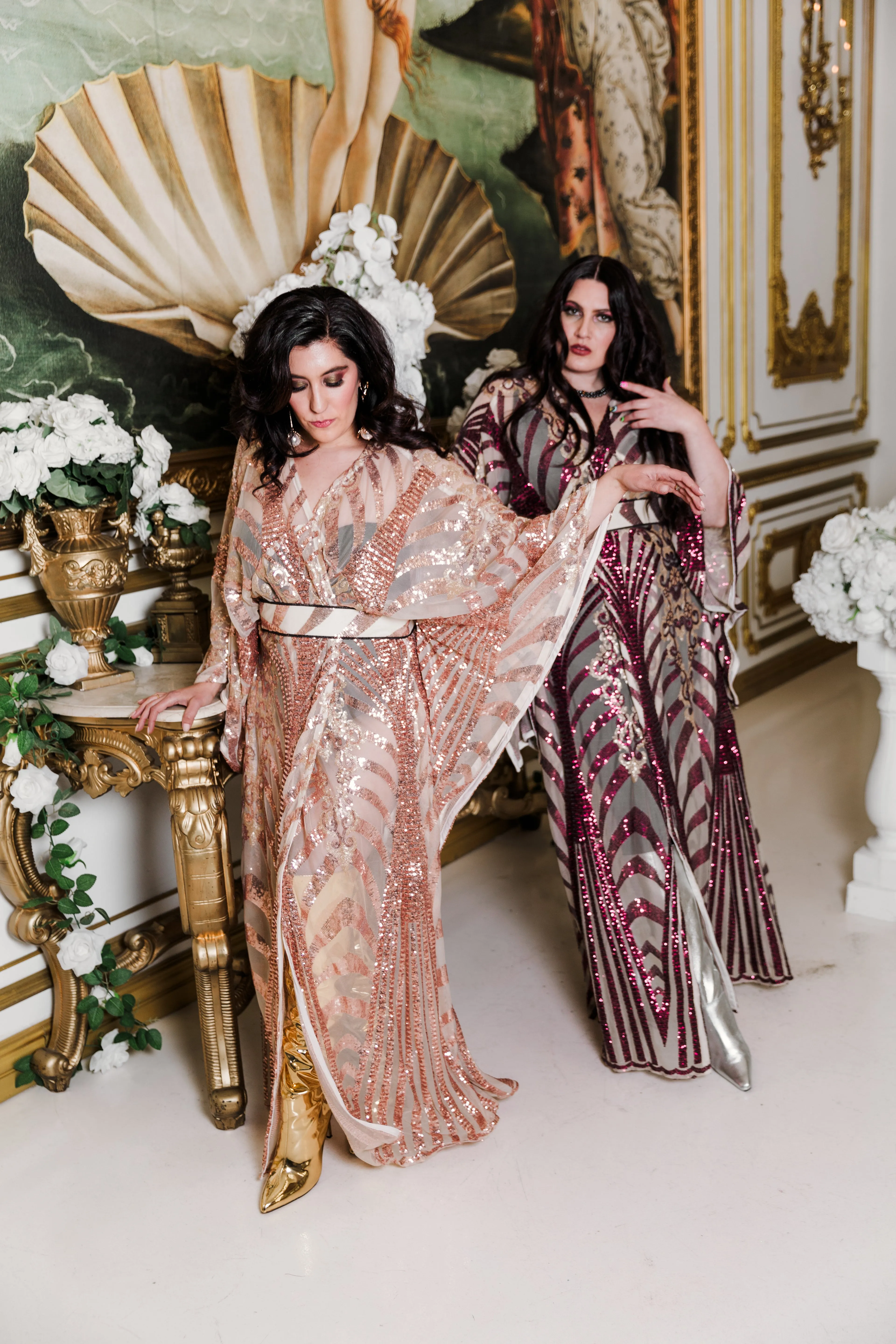 Bohémienne Kimono Robe “Aphrodite” (Garnet) Runway Edition