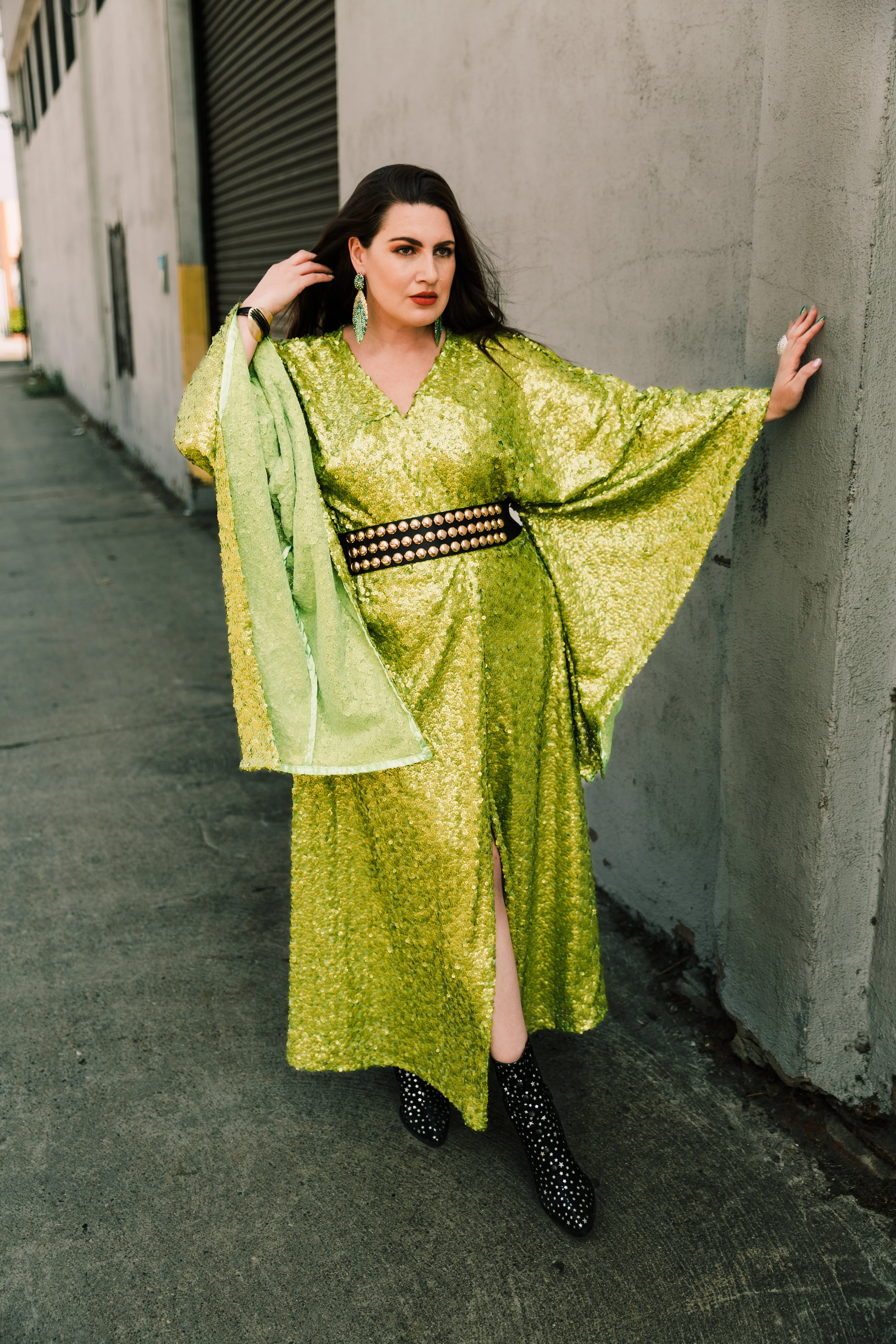 Bohémienne Kimono Robe “Brat Sequin” (Runway Edition)
