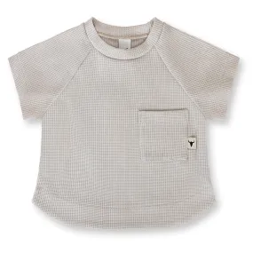 Booso White Waffle Tee