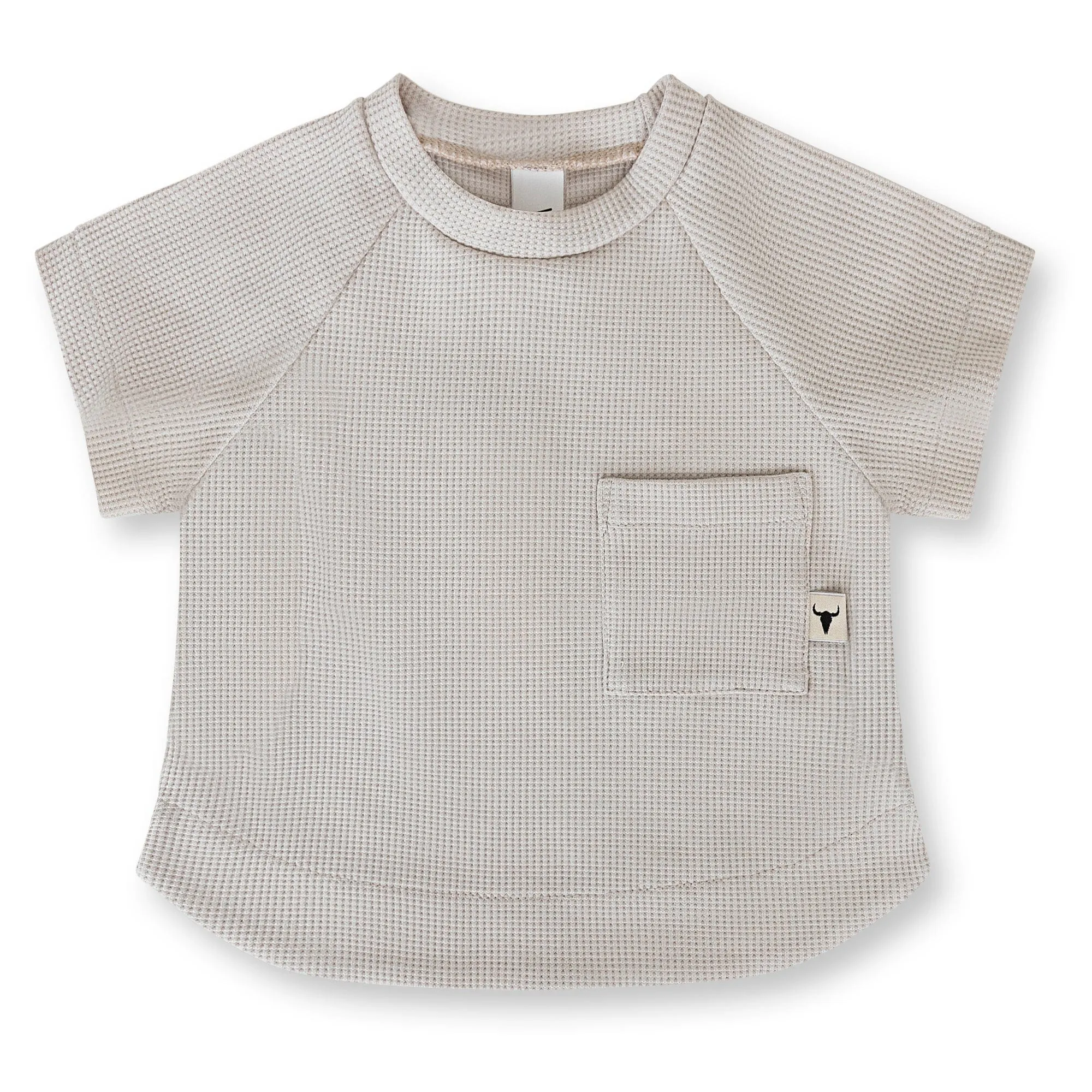 Booso White Waffle Tee