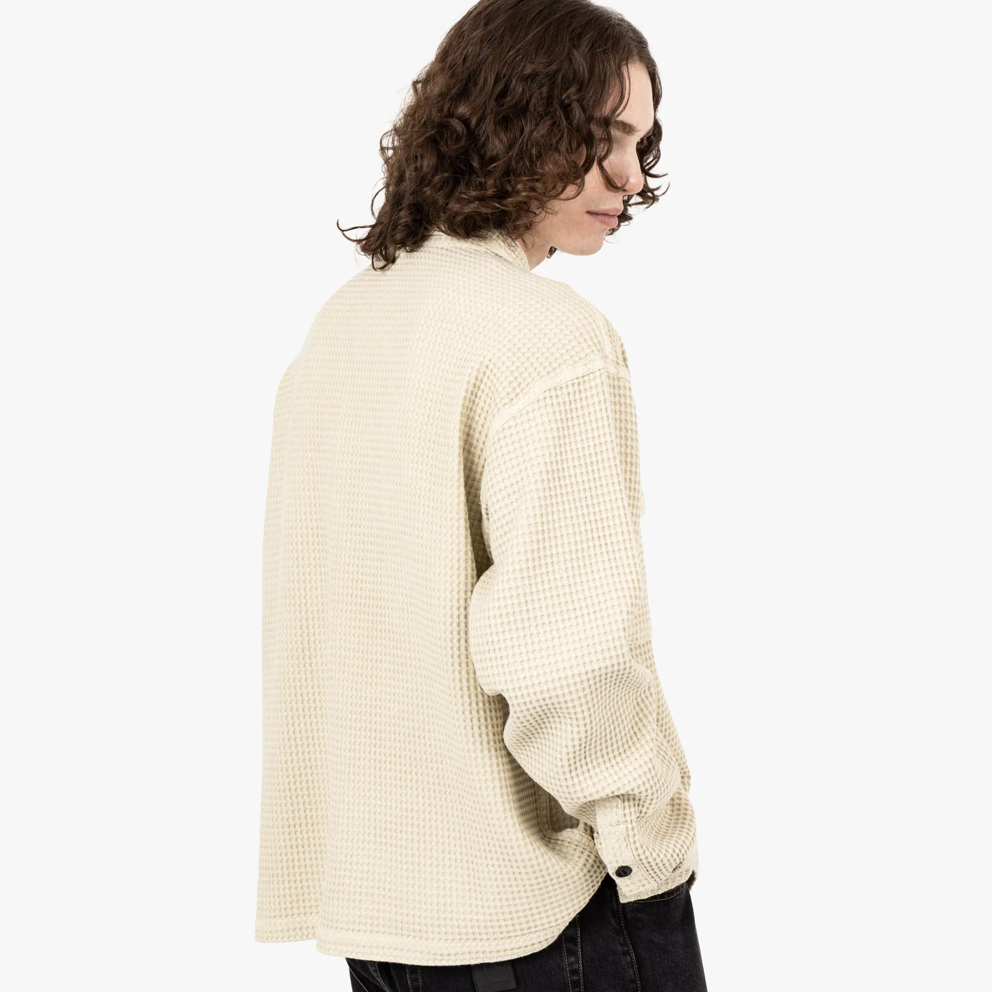 Brain Dead Waffle Button Front Shirt / Tan