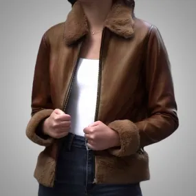 Brown Fur Flight Jacket