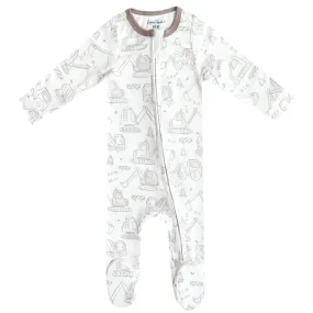 Copper Pearl Gage Zip-Up Footie Pajamas