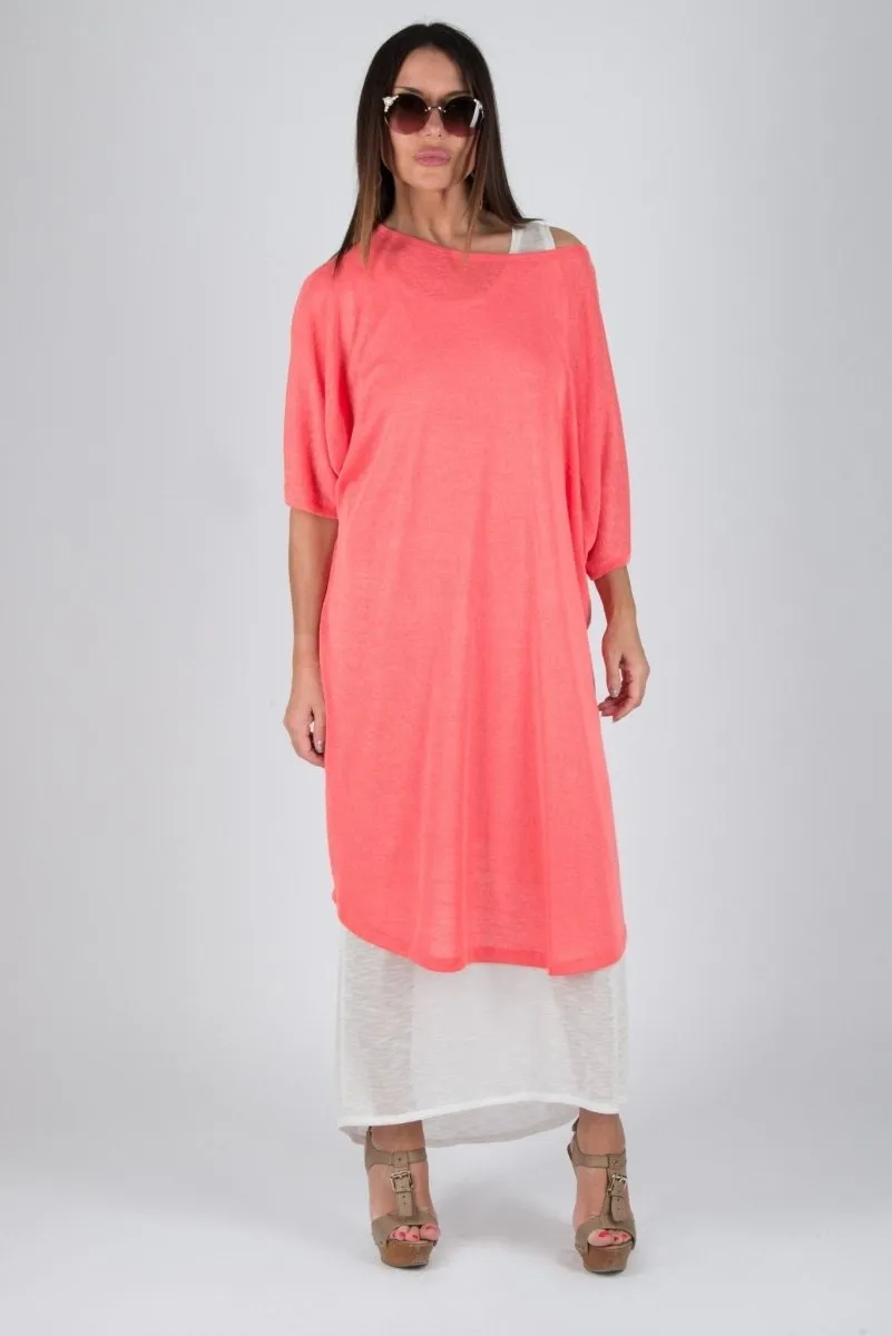Coral Summer Dress ODILE SALE