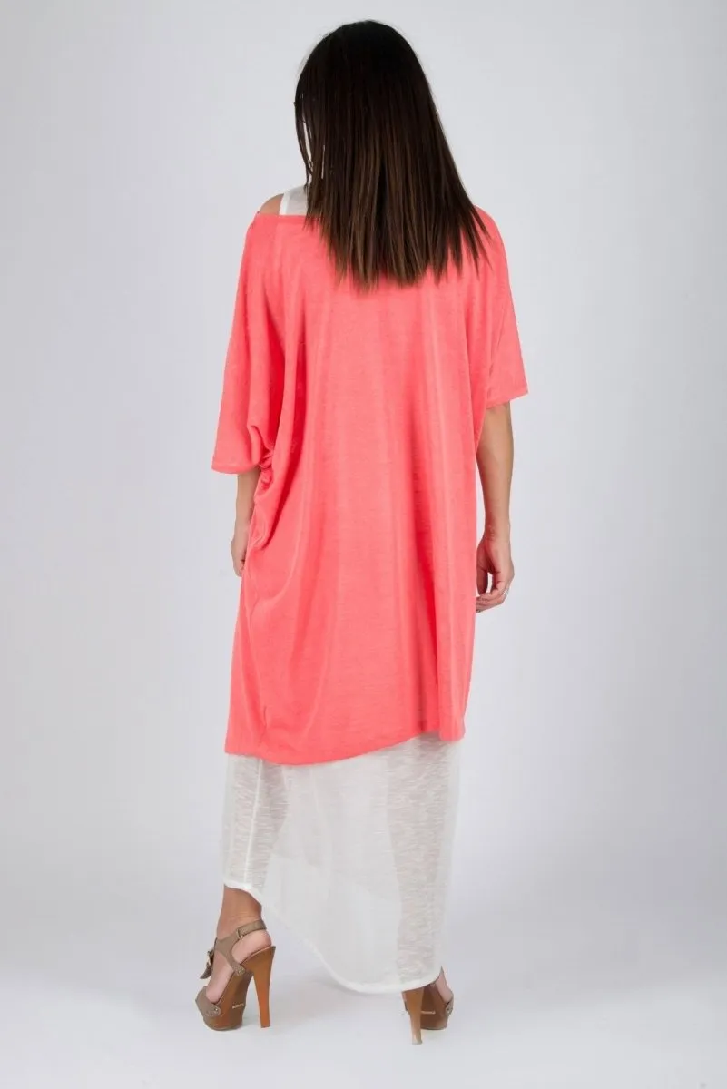 Coral Summer Dress ODILE SALE