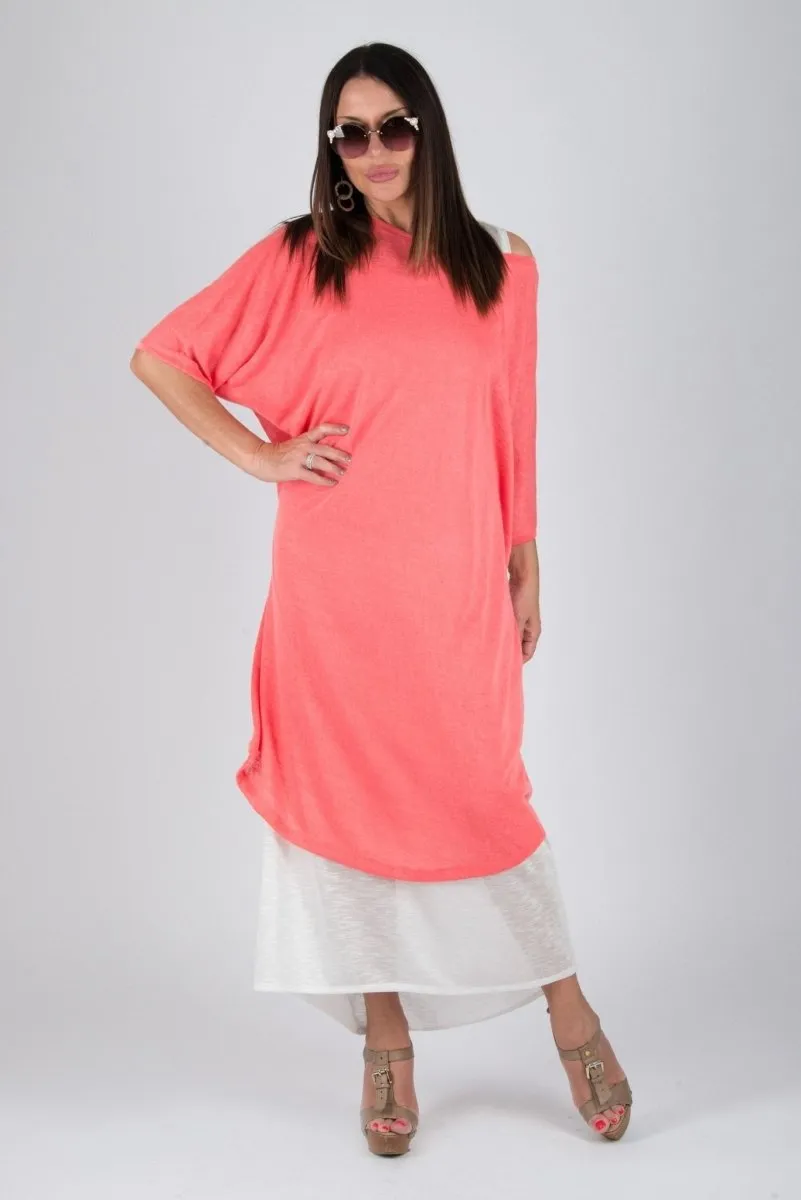 Coral Summer Dress ODILE SALE