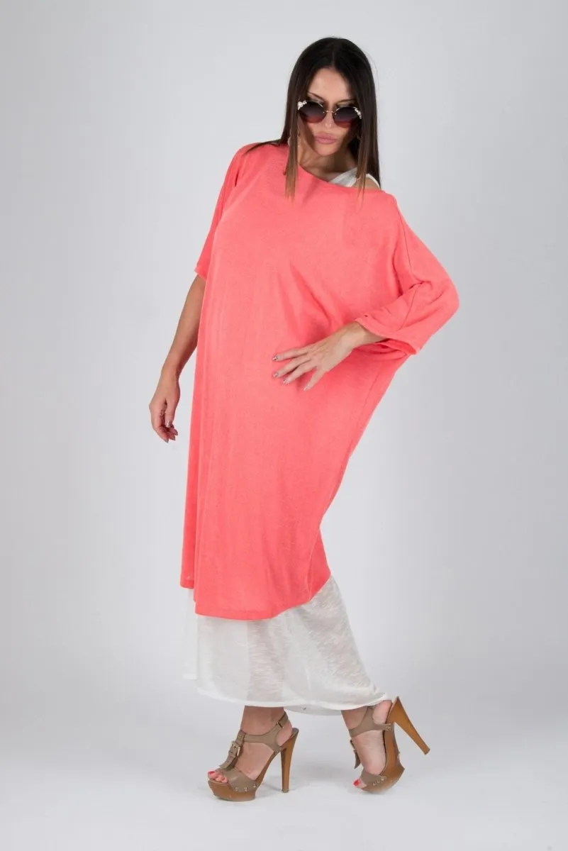 Coral Summer Dress ODILE SALE