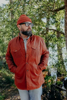 Crissman Overshirt - Waxed Canvas Brick Red