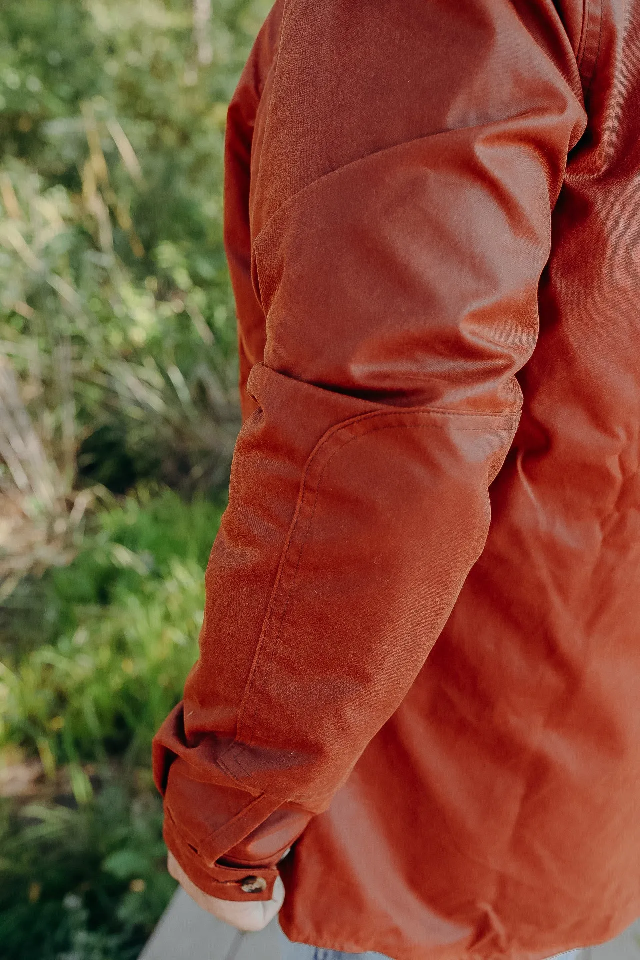 Crissman Overshirt - Waxed Canvas Brick Red