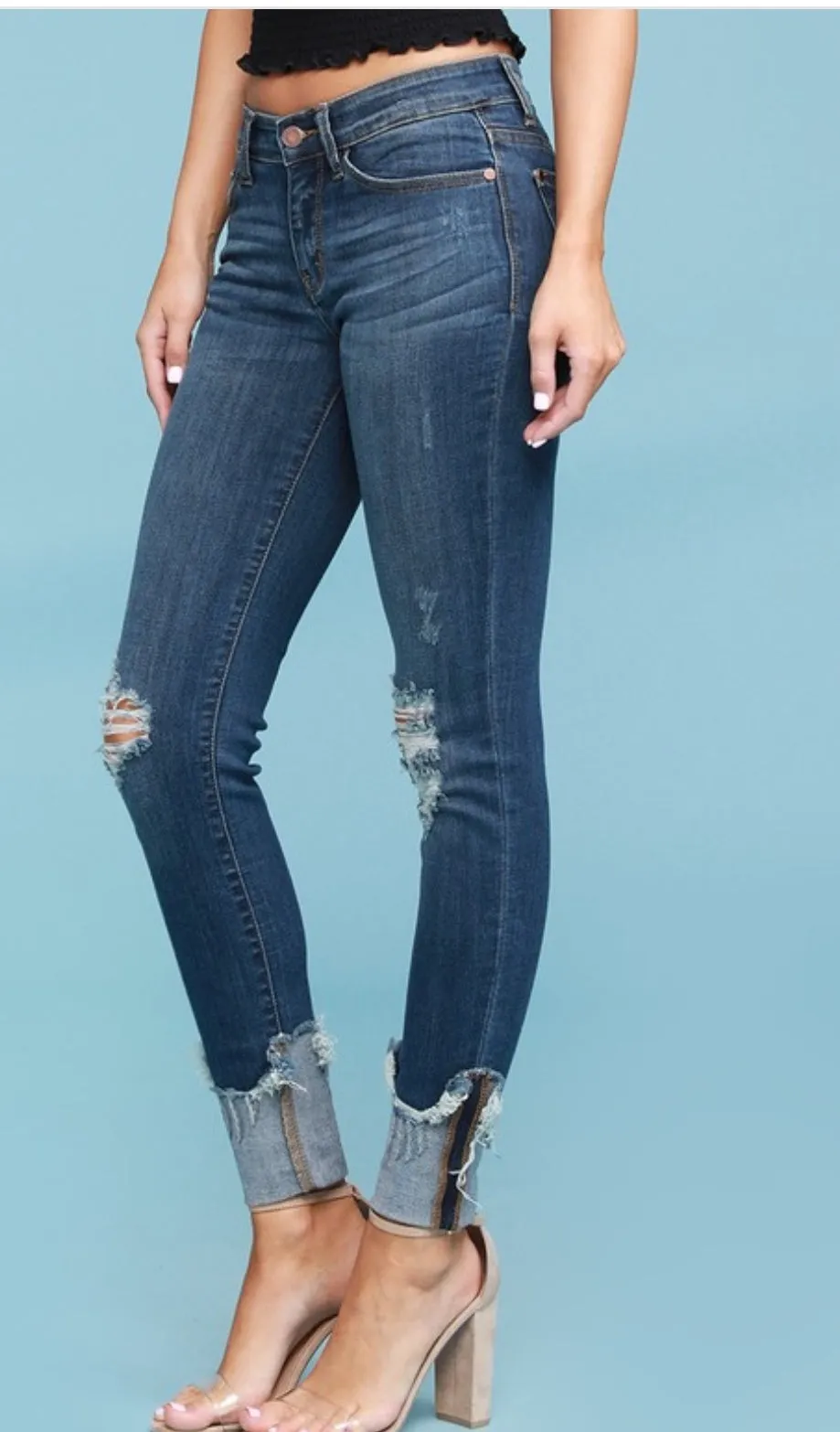 Cuff Me Plus Size Denim Jeans