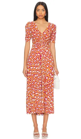 Diane von Furstenberg Koren Reversible Midi Dress in Red