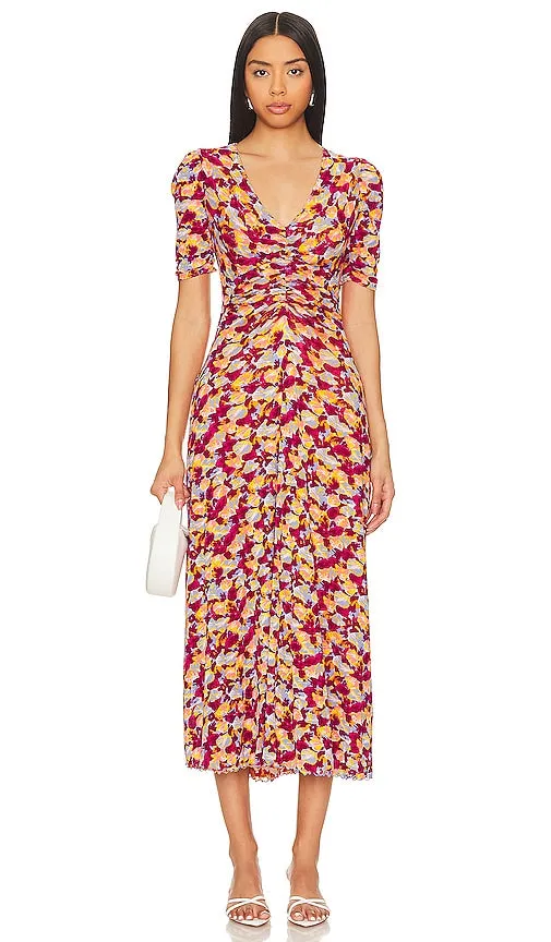 Diane von Furstenberg Koren Reversible Midi Dress in Red