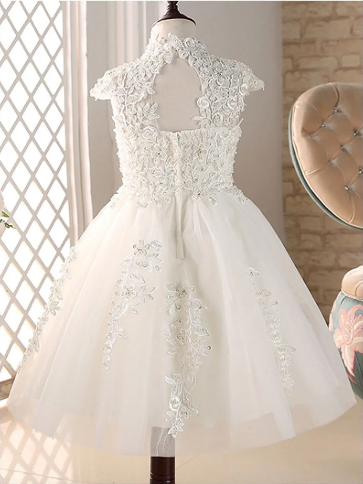 Divine Flowers Embellished Communion Dress