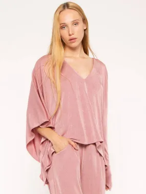 Dusty Rose Slinky Caftan Top