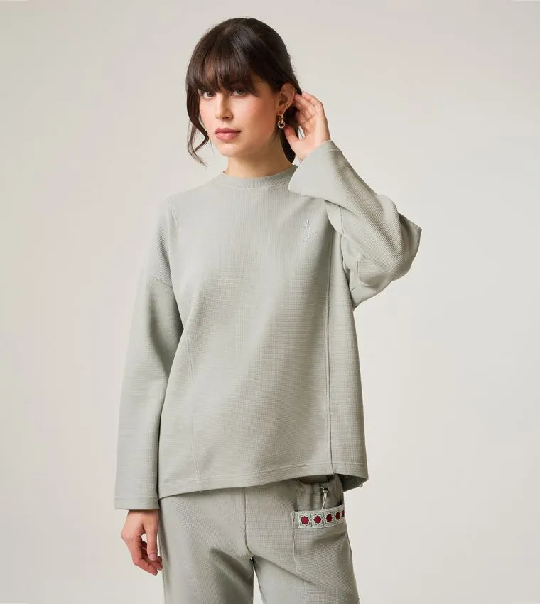 F5 LONG SLEEVED WAFFLE TOP