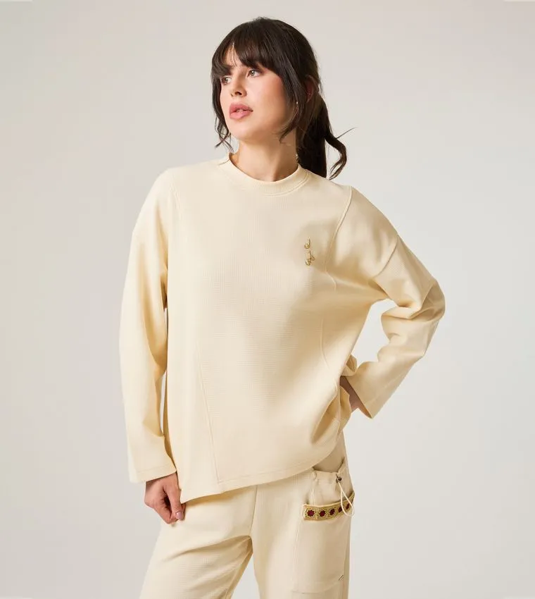 F5 LONG SLEEVED WAFFLE TOP