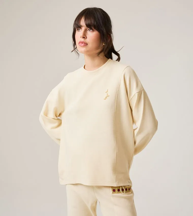 F5 LONG SLEEVED WAFFLE TOP